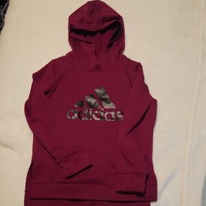 Adidas Kids Burgundy Hoodie